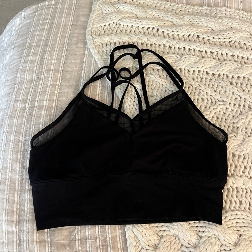 ALO Yoga Black Strappy Bra
